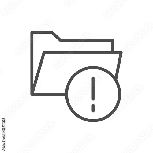 Document icon isolated on white background. Folder symbol modern, simple, vector, icon for website design, mobile app, ui. Vector Illustration