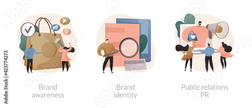 Brand management abstract concept vector illustrations.