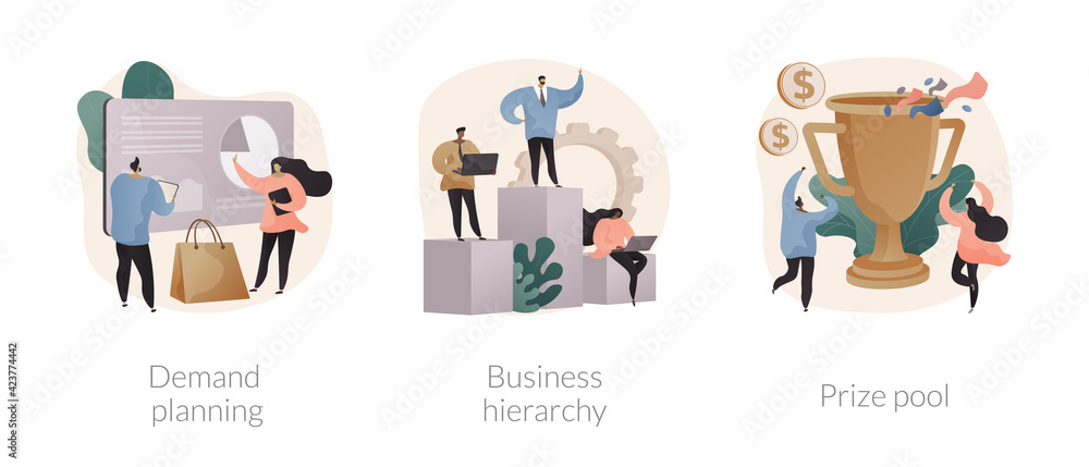 Making profit abstract concept vector illustrations.