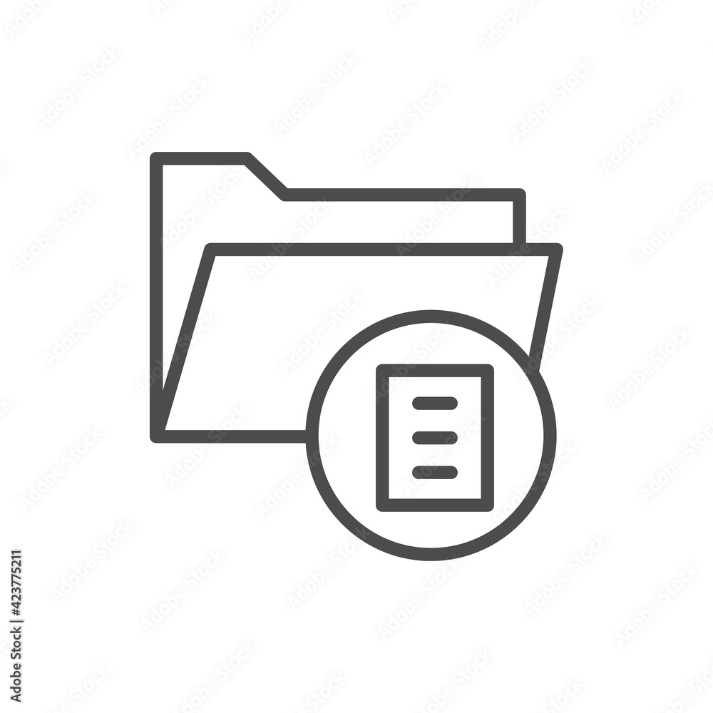 Document icon isolated on white background. Folder symbol modern, simple, vector, icon for website design, mobile app, ui. Vector Illustration Document icon isolated on white background. Folder symbol modern, simple, vector, icon for website design, mobile app, ui. Vector Illustration