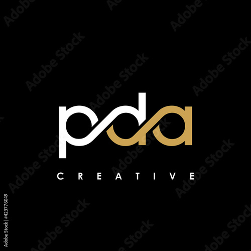 PDA Letter Initial Logo Design Template Vector Illustration