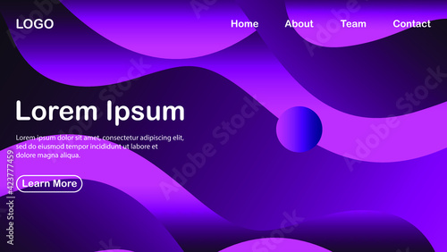new background with the concept of waves and purple colored liquid premium vektor 