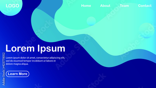 new background with the concept of wave and fluid colored gradient premium vektor 