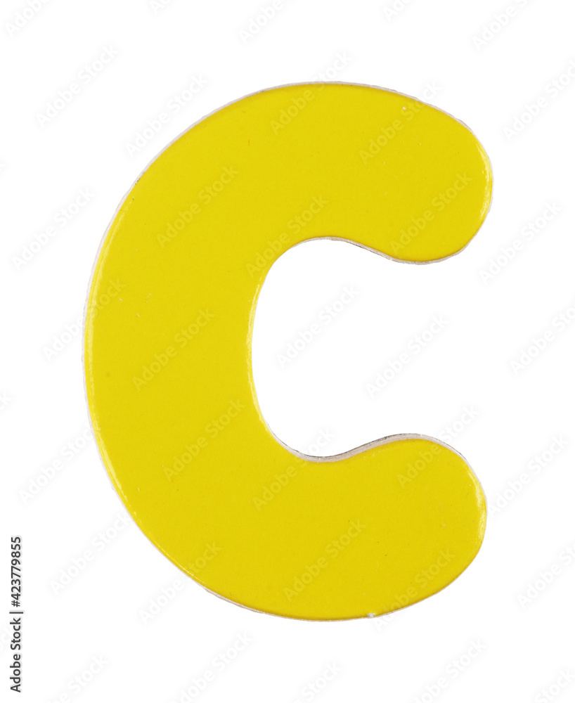 lower case c magnetic letter on white with clipping path lower case c magnetic letter on white with clipping path