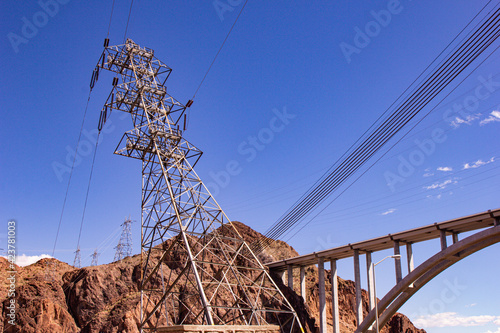 bridge and power cables 