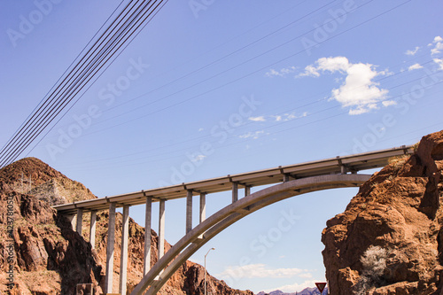 bridge over the river and dam 