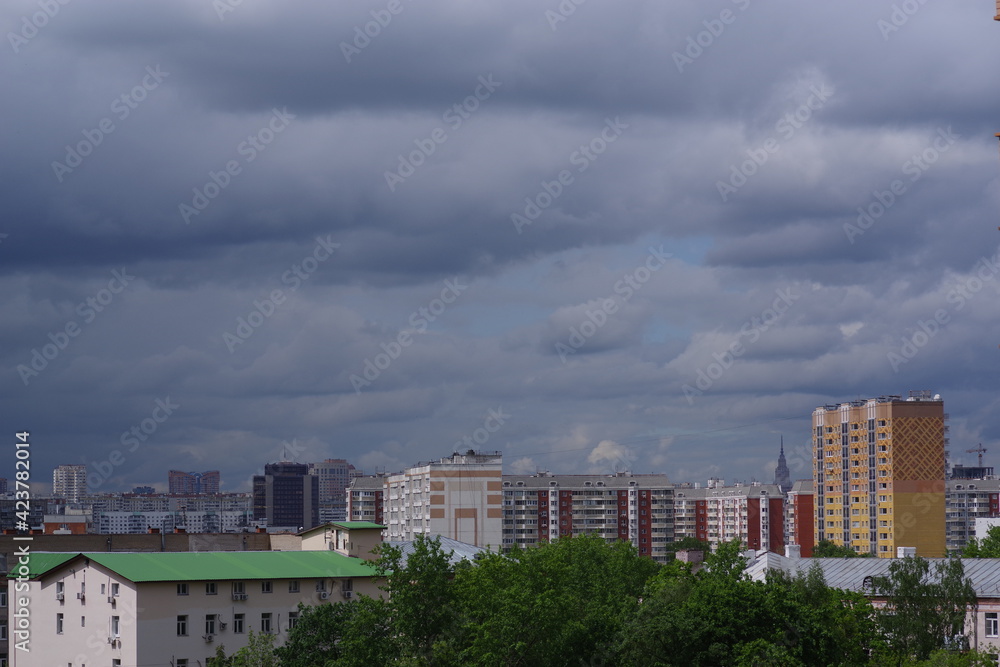 clouds over the city