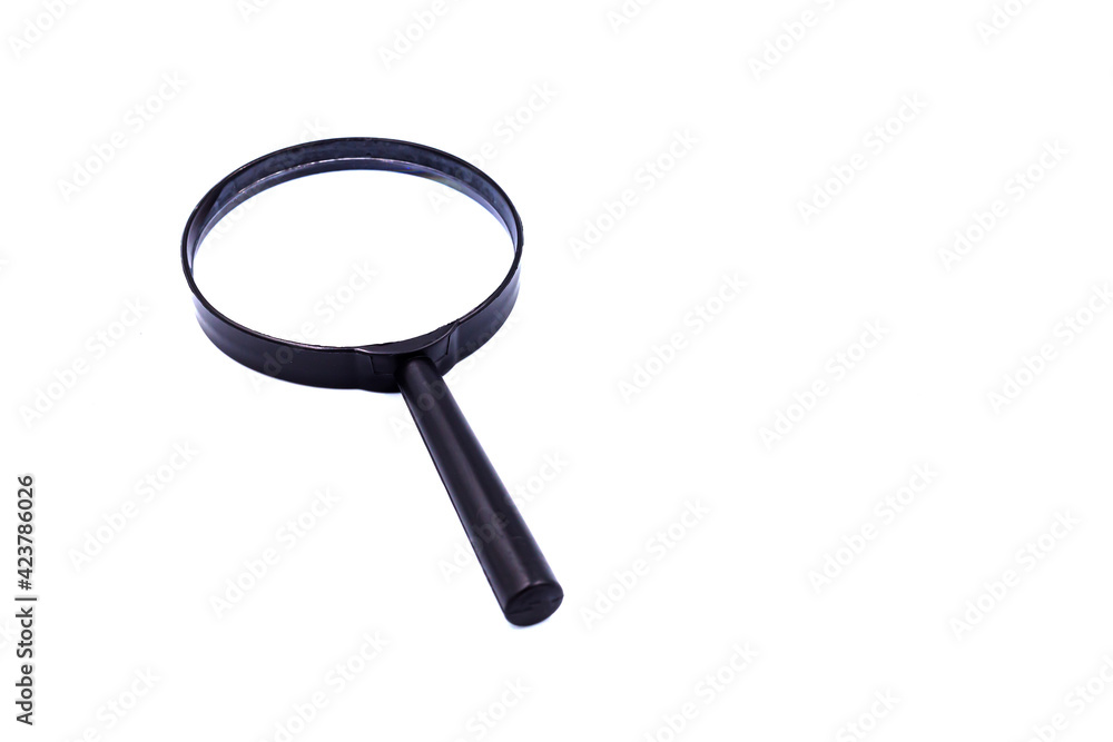 Magnifying glass isolated on white background