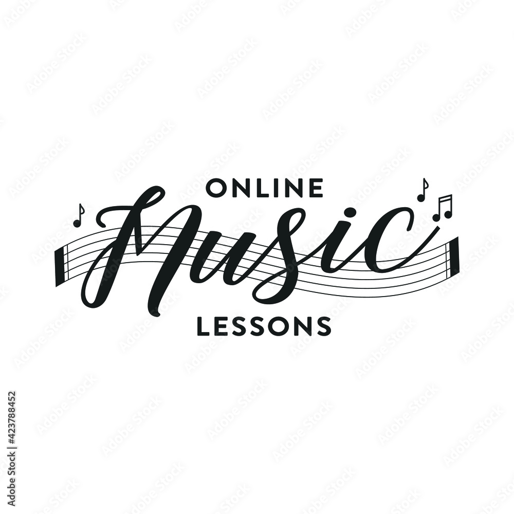 Online Music Lessons Logo, Online Lesson, Musical Lessons, Guitar