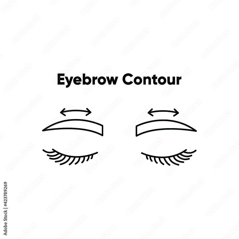eyebrow contour correction line icon eyebrow contour correction line icon