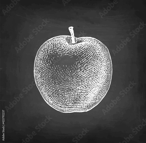 Chalk sketch of apple.