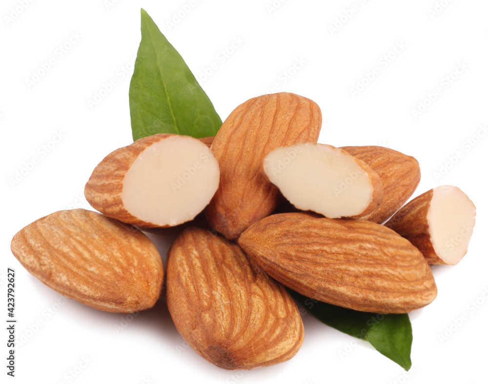Almond nut isolated on white background Almond nut isolated on white background