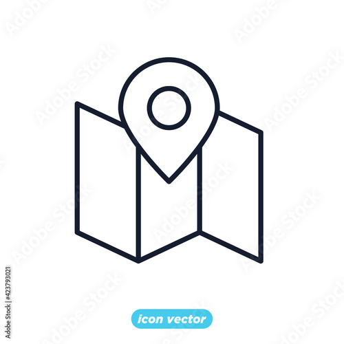 Free Download map and pin point icon. hobby traveling symbol template for graphic and web design collection logo vector illustration - GFXLoad