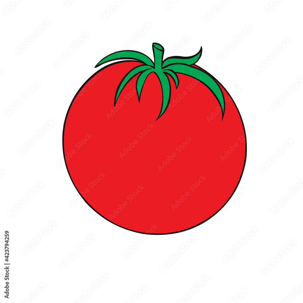 Tomato isolated single simple cartoon Tomato isolated single simple cartoon