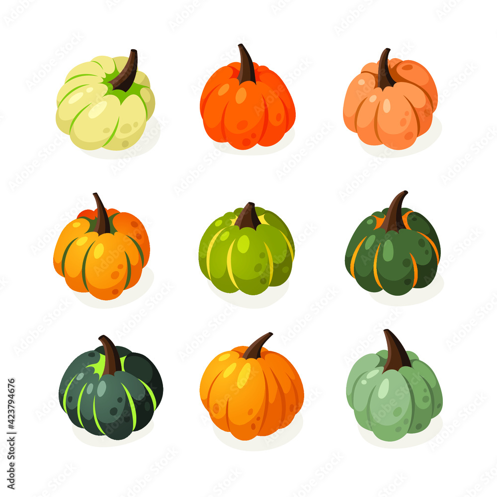 Cartoon Pumpkin Spice Season Image. Hand drawn stylish vegetable. Vector drawing fresh organic food. Summer illustration vegan ingrediens for smoothies or Pie Cartoon Pumpkin Spice Season Image. Hand drawn stylish vegetable. Vector drawing fresh organic food. Summer illustration vegan ingrediens for smoothies or Pie