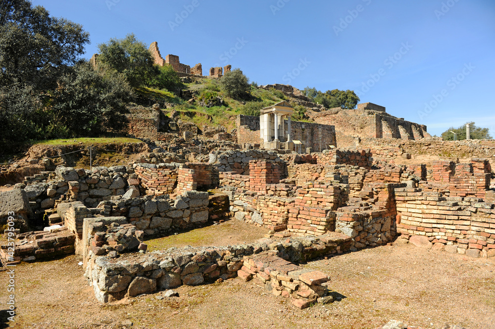 Roman archaeological site of Munigua in the province of Seville, Spain 