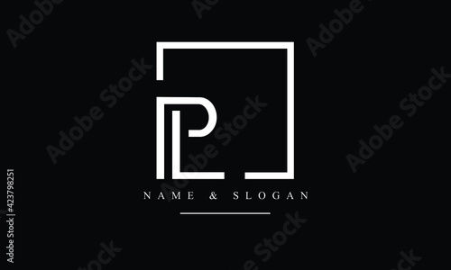 PL, LP, P, L abstract letters logo monogram
