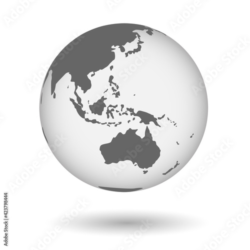 Globe shape in realistic style with Shadow