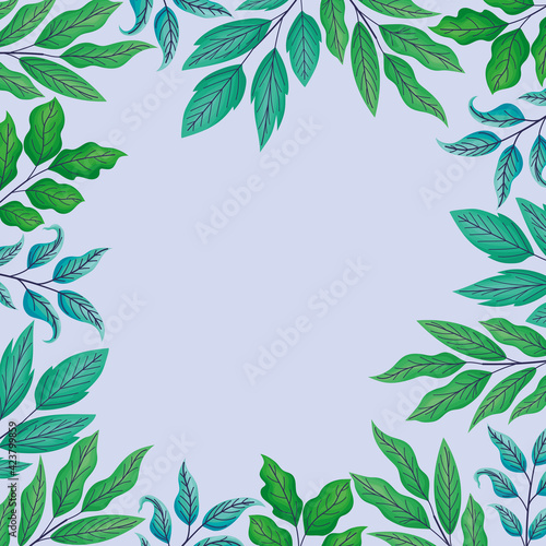 green floral background