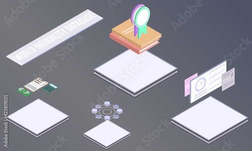 World Inequality Database concept on abstract design