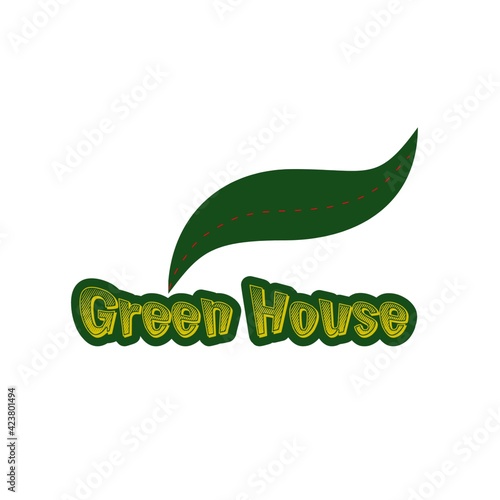 The word . green house logo icon. Social media logo icon. illustration.