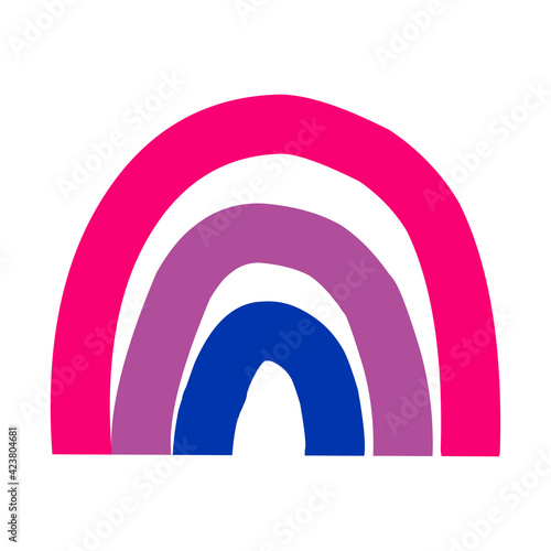 Vector illustration of a hand holding a transsexual pride flag. All elements sorted and grouped in layers