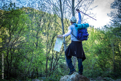 pletorian mountaineer on the mountain peak