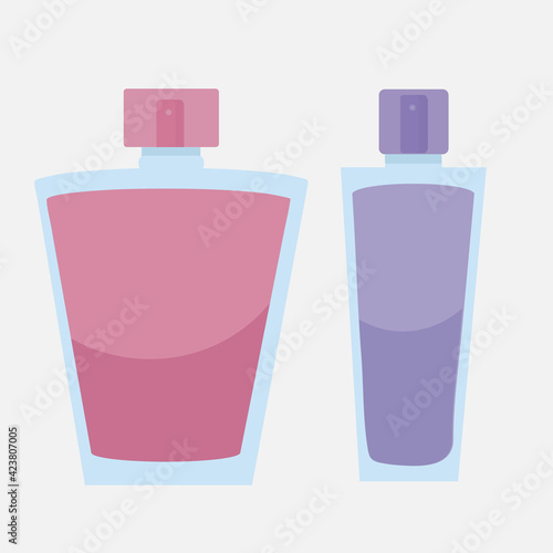 Two bottles of eau de parfum on a white background