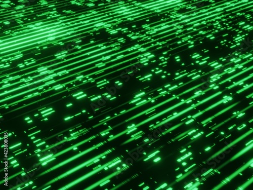 abstract green circuit board background  cgi render image