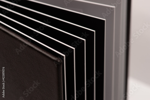 photobook open book premium pages leather cover