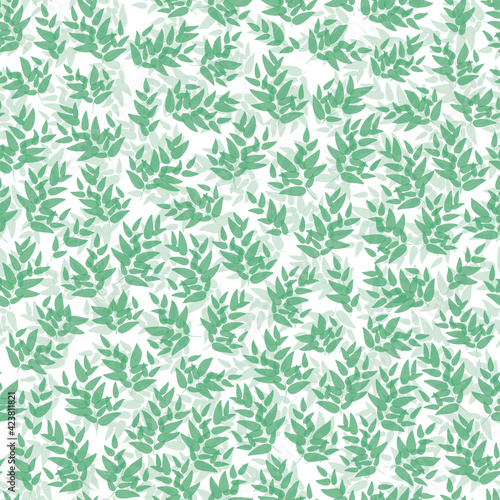Pretty pattern of branches and leaves in green colours. The elegant the template for fashion prints. Pretty spring or summer wallpaper, background, textile or paper products. cards, wrap, instagram