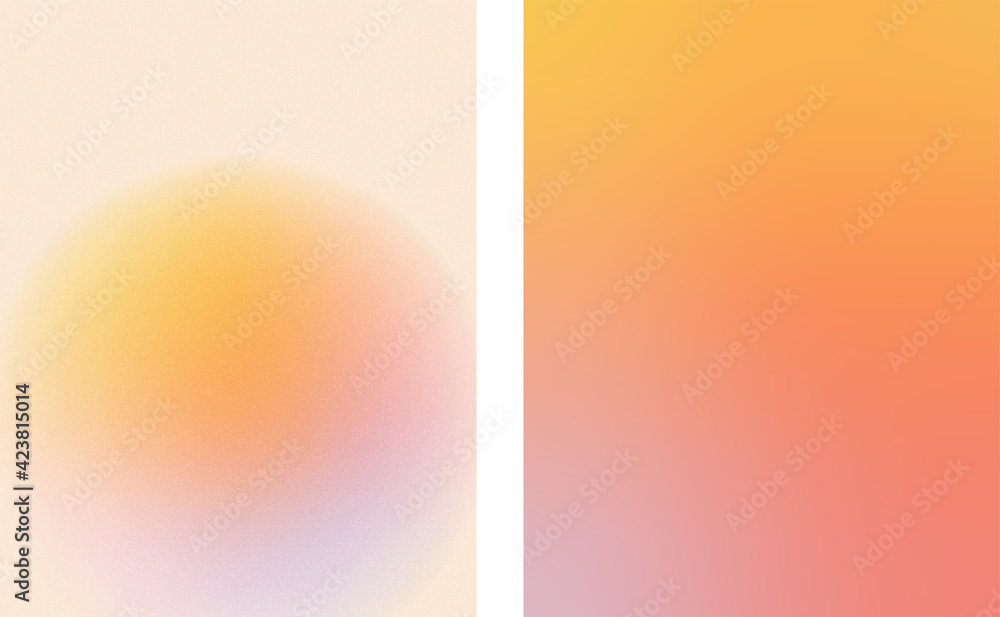 Gradient textured backgrounds for summer design in orange and pink colors. Can be used for wallpaper coverings, web and print. - obrazy, fototapety, plakaty 
