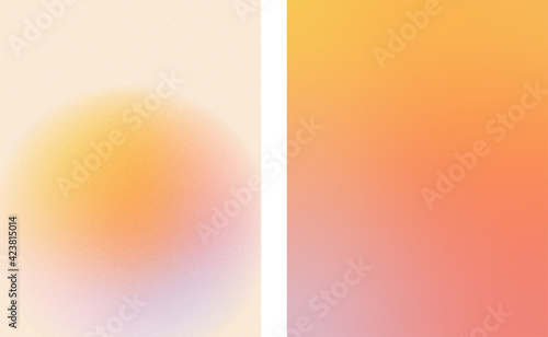 Gradient textured backgrounds for summer design in orange and pink colors. Can be used for wallpaper coverings, web and print.