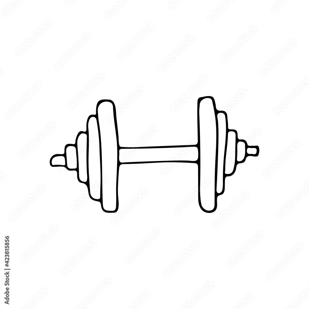 Doodle dumbbell illustration in vector. Hand drawn dumbbell icon in vector. Dumbbell illustration in vector Doodle dumbbell illustration in vector. Hand drawn dumbbell icon in vector. Dumbbell illustration in vector