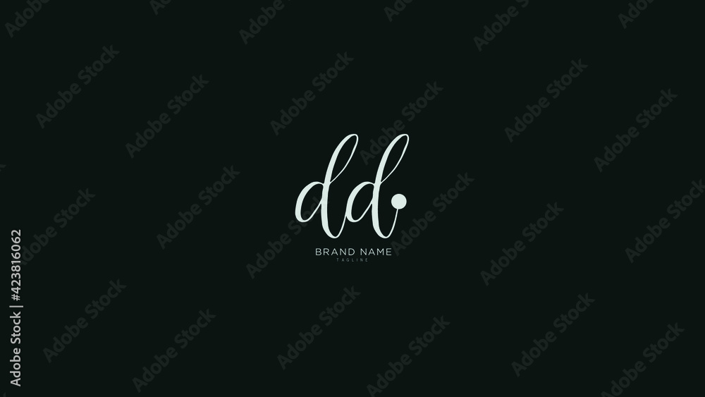 Alphabet letter Initial D, DD logo vector design, minimal, innovative, creative, symbol, sign, monogram, template, logotype, concept, branding for premium business typeface, startup, company etc.
