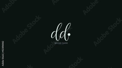 Alphabet letter Initial D, DD logo vector design, minimal, innovative, creative, symbol, sign, monogram, template, logotype, concept, branding for premium business typeface, startup, company etc.