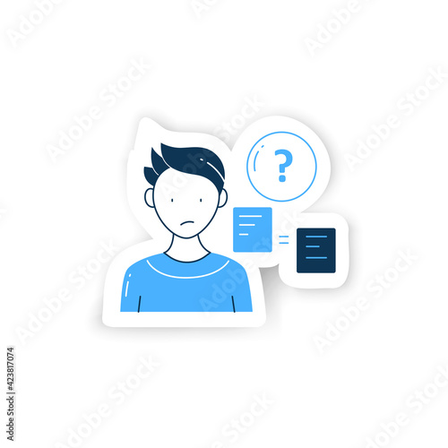 Comparative research method sticker.Lack of method for comparing information badge for designs..Compare new information with other sources vector emblem