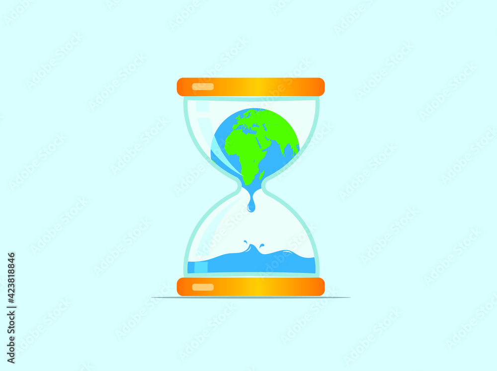 Save world theme with earth in sand watch Vector. Earth hour concept.
Save world theme with earth in sand watch Vector. Earth hour concept.