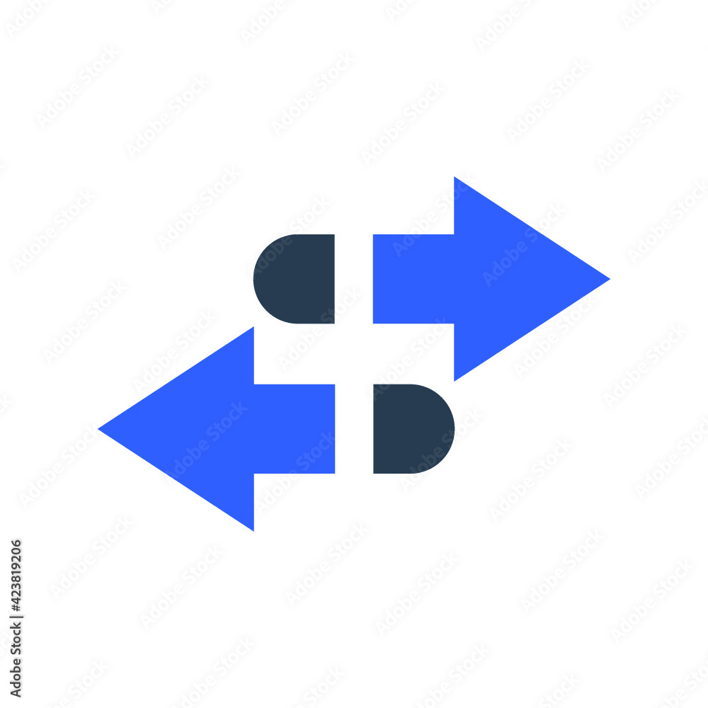 Obraz premium Reverse Left right arrow icon