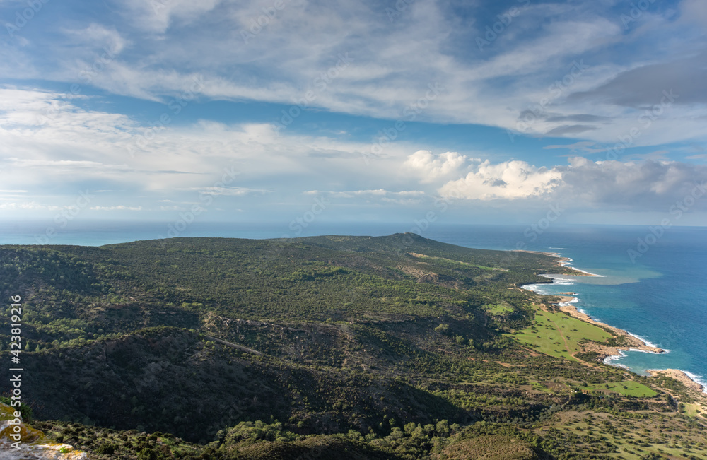 Landscape of Akamas Peninsula National Park, Cyprus