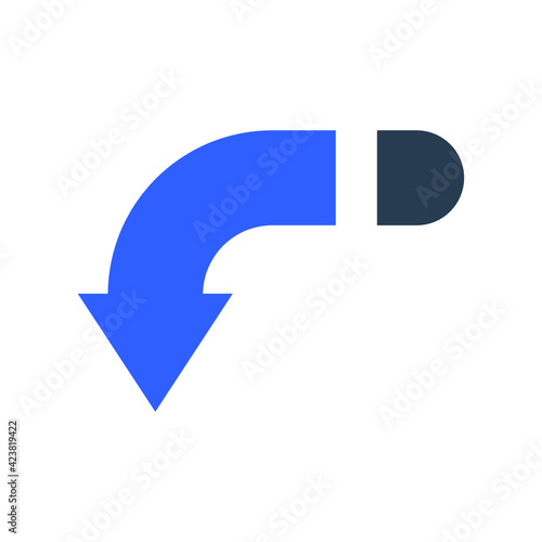 Turn down icon