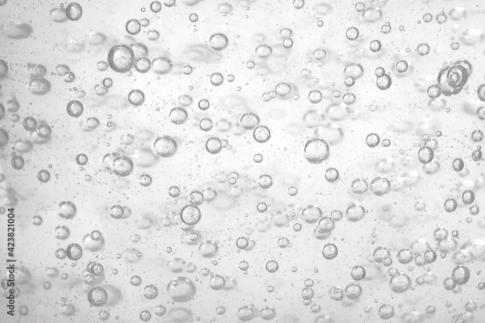 Mockup of natural background: Isolated beautiful liquid with bubbles