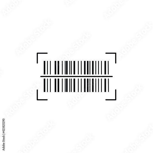 barcode scan icon illustration
