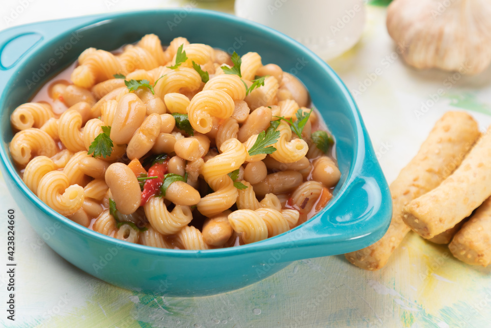 Italian pasta fagioli with kidney beans Italian pasta fagioli with kidney beans