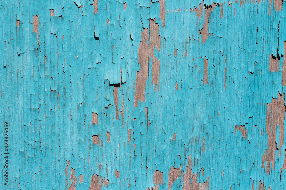 Retro style blue color wooden textured cracked background. Horizontal image Retro style blue color wooden textured cracked background. Horizontal image