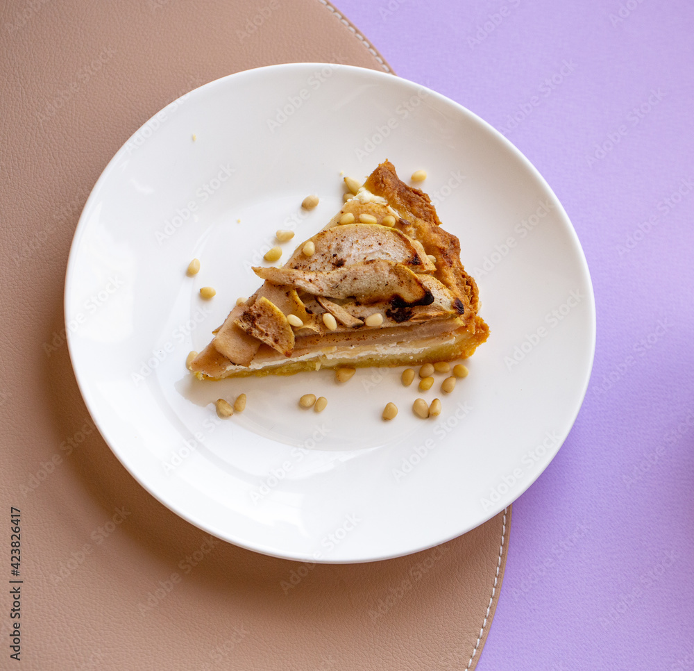 curd-pear pie with shortbread dough curd-pear pie with shortbread dough
