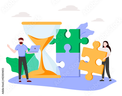 Software development. Technology analysis. Programming teamwork, quality assurance. DevOps team, beta testing, project delivery metaphors. Vector isolated concept metaphor illustrations