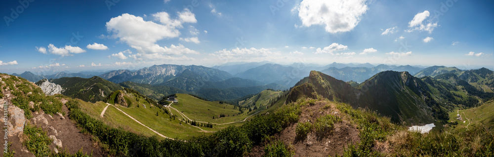 Naklejka premium Panorama view from Rotwand mountain in Bavaria, Germany