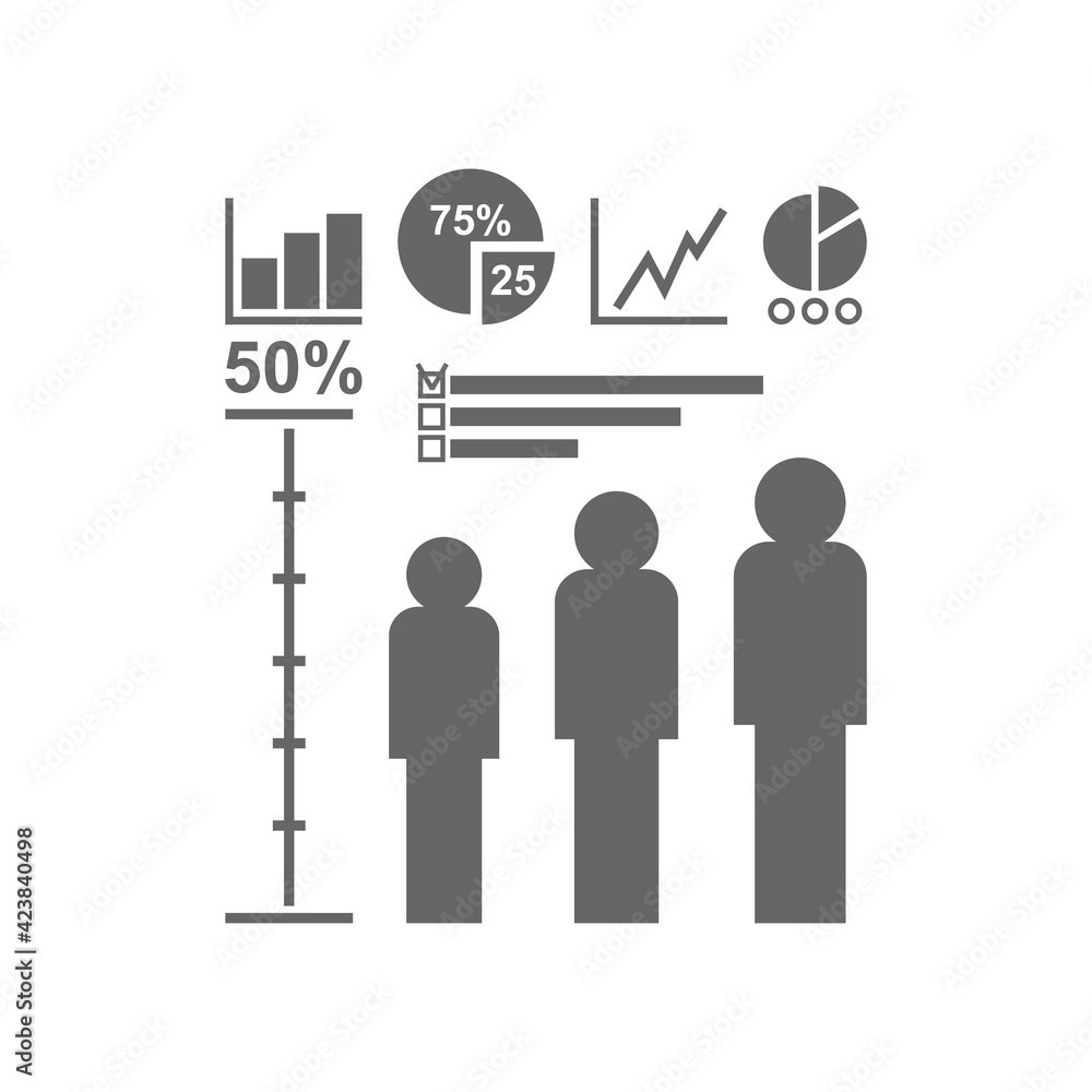 Statistics Graph and chart. vector illustration Statistics Graph and chart. vector illustration