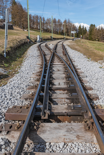 Geleise der Stubaitalbahn bei Telfes photo